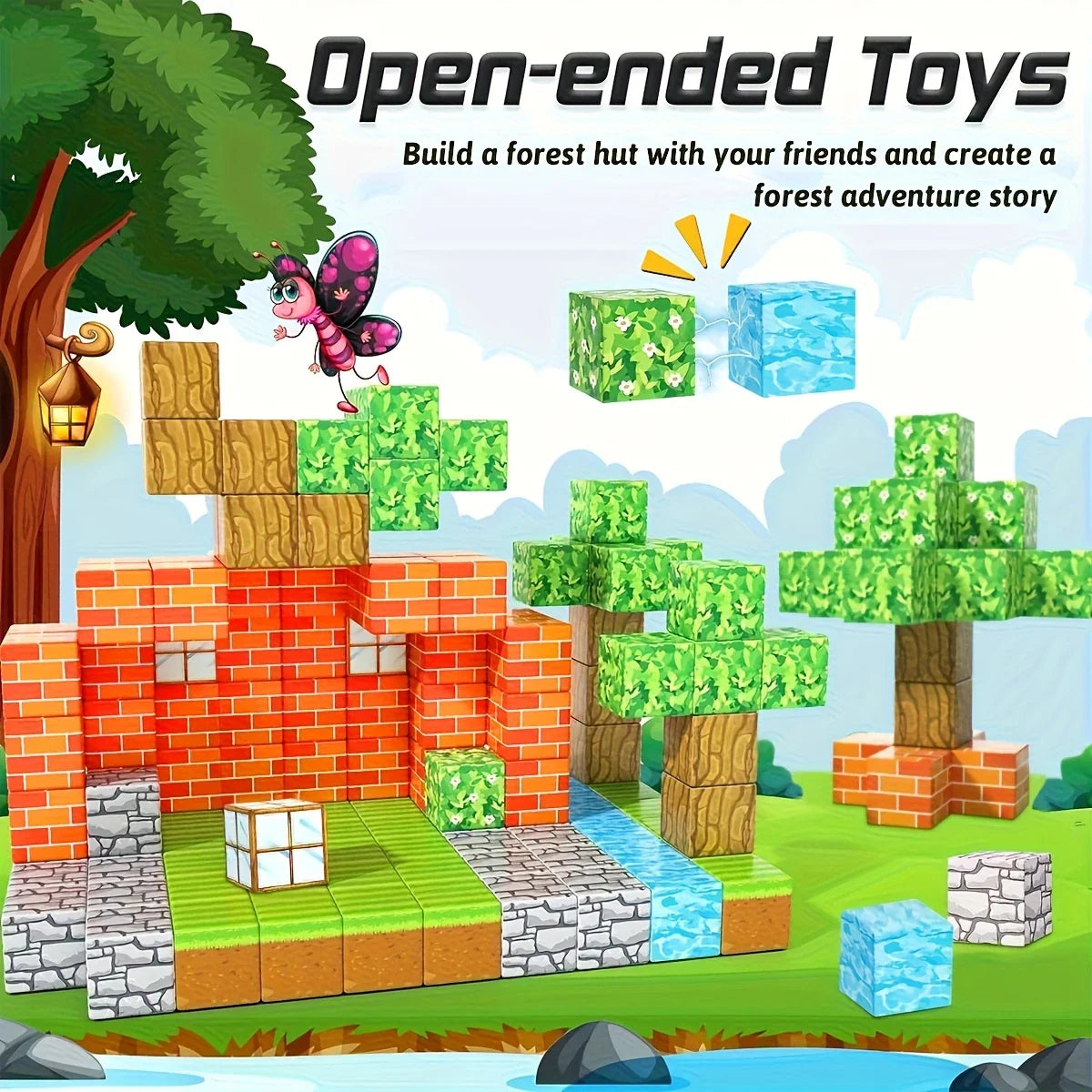 المكعبات المغناطيسية التعليمية (48 قطعة)