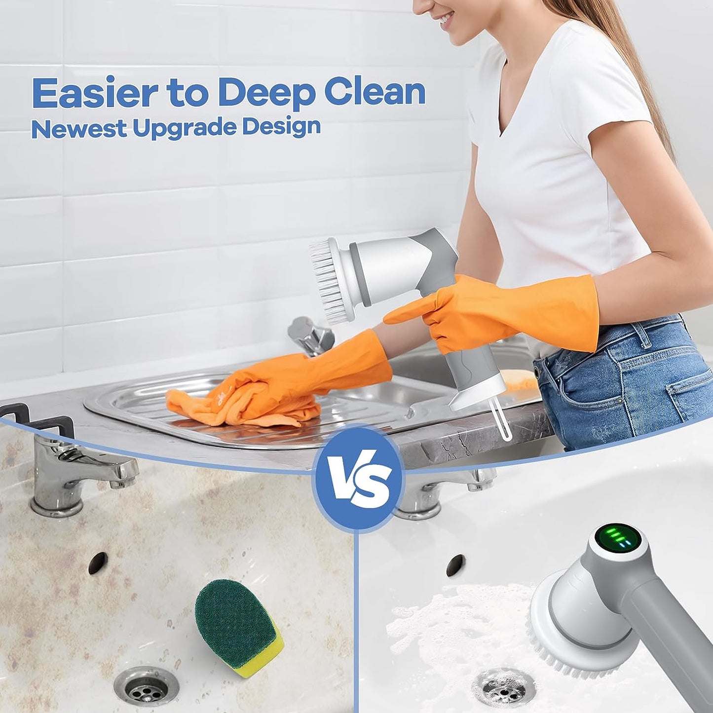 اداة تنظيف كهربائية مع 6 رؤوس مختلفة - Makfool