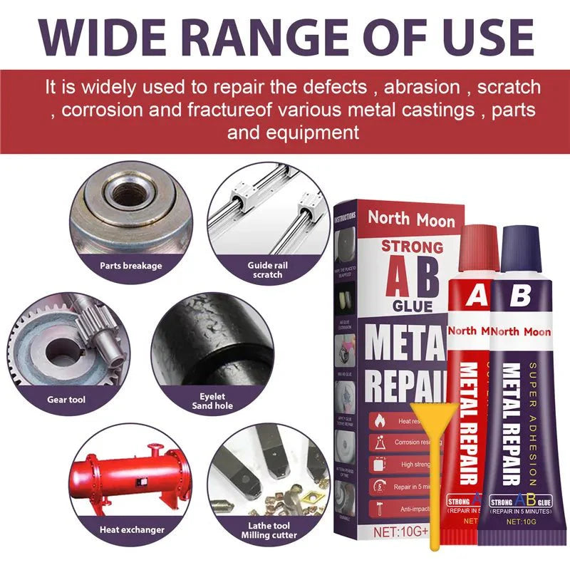 غراء الإصلاح الألماني للمعادن المقاوم للحرارة (عبوتين) - Makfool