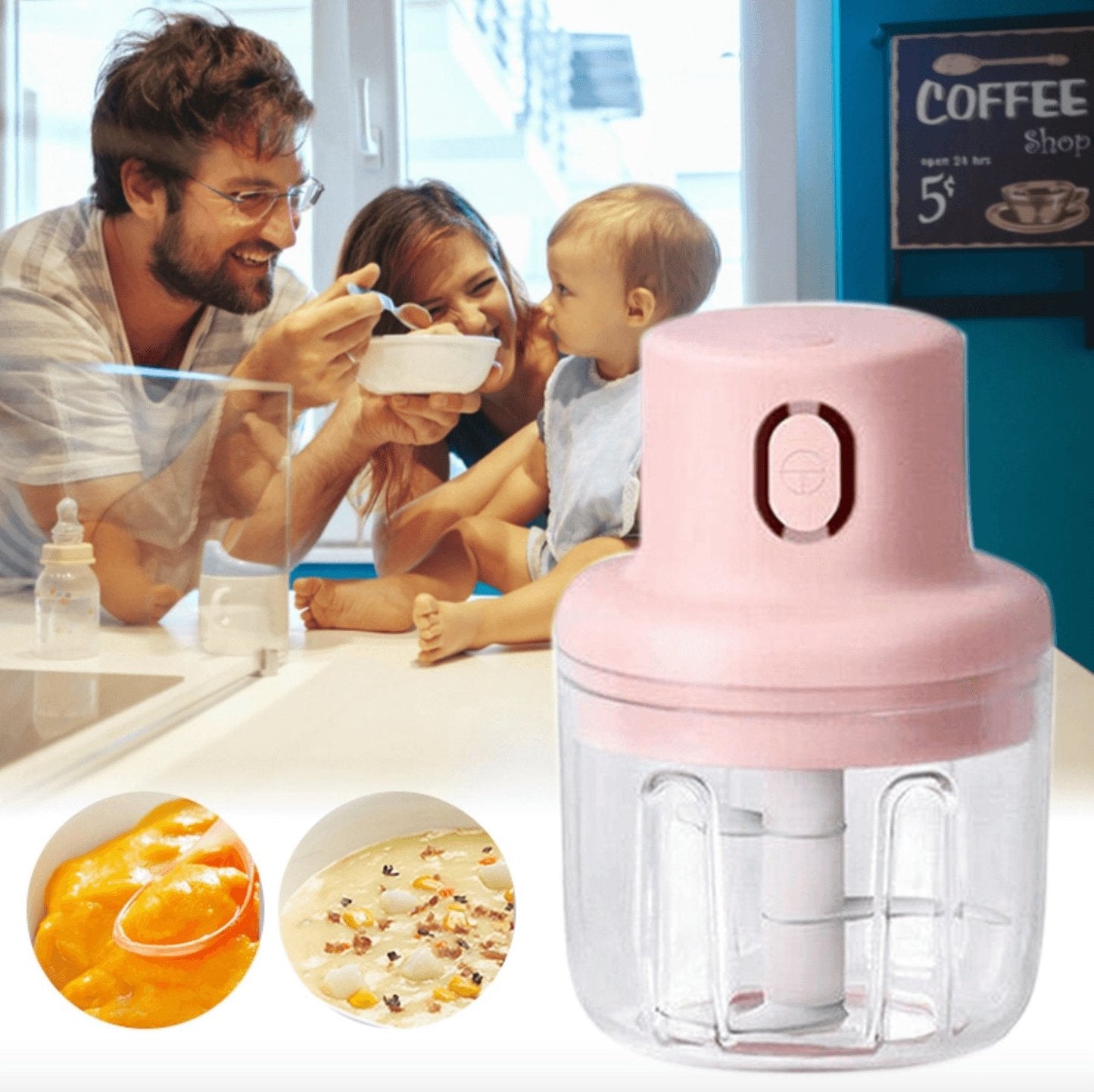 خلاط البصل والثوم والفلفل والخضروات يعمل بالشحن - Makfool