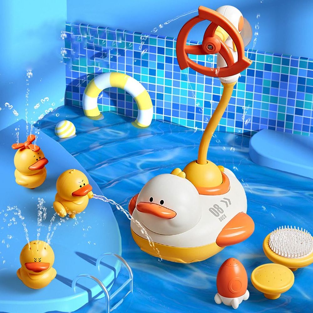 مجموعة البط و مرشات الاستحمام للأطفال - Makfool