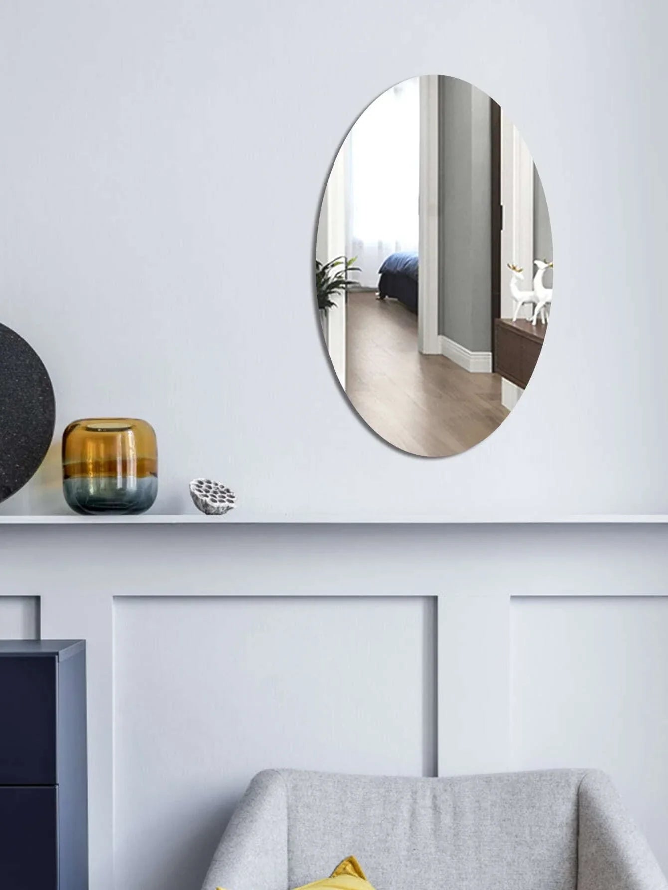 مرآة ديكور عصرية لاصقة غير قابلة للكسر عدد 3