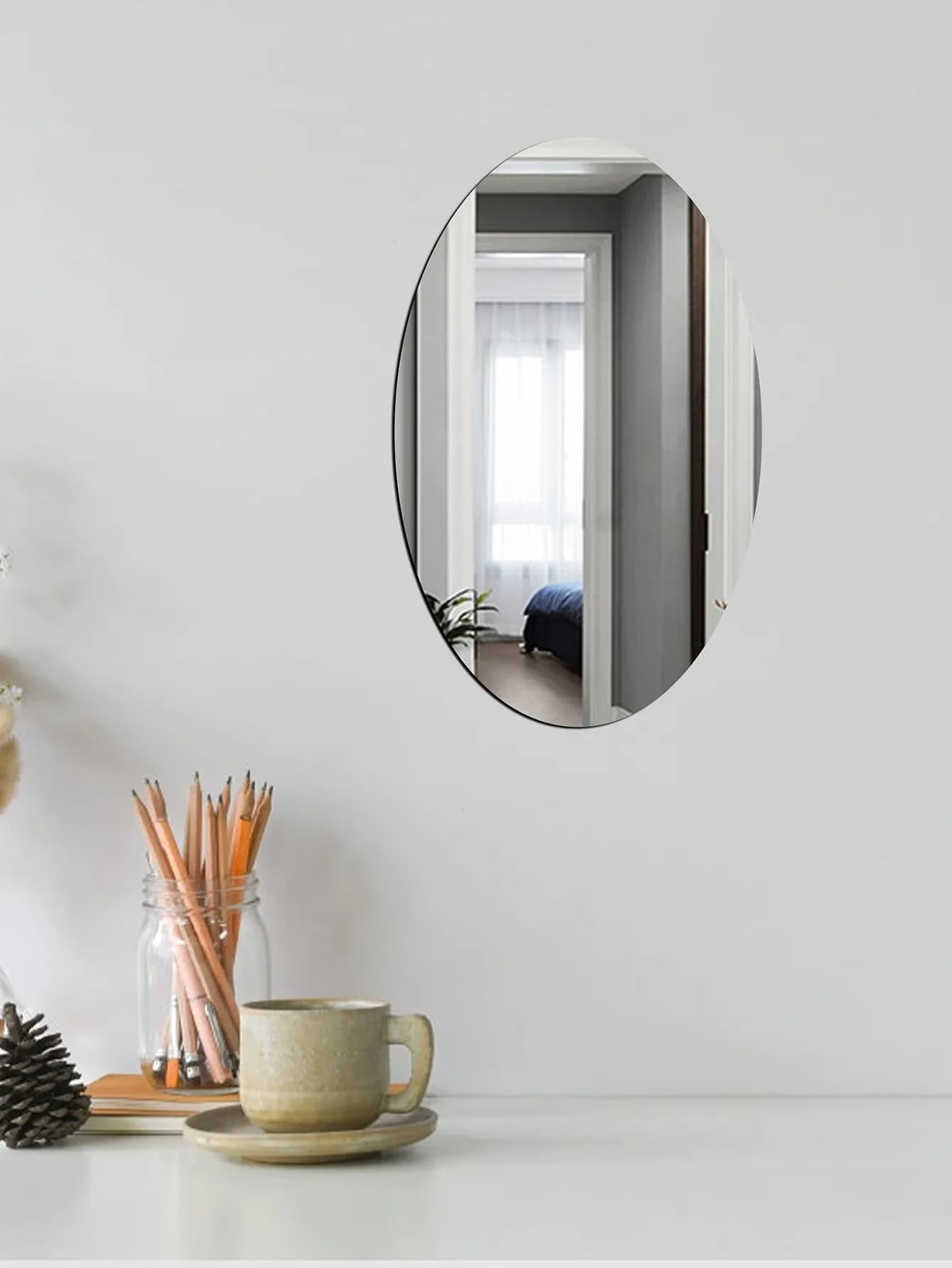 مرآة ديكور عصرية لاصقة غير قابلة للكسر عدد 3