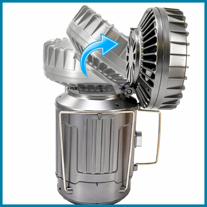 مصباح و مروحة و شاحن في جهاز واحد