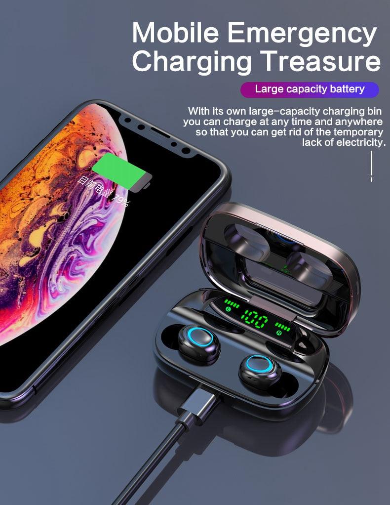 السماعة لاسلكية ضد الماء مع شاحن لهاتفك - Makfool