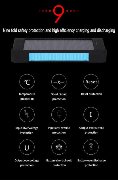 باور بانك بالطاقة الشمسية مقاوم للماء والغبار - Makfool