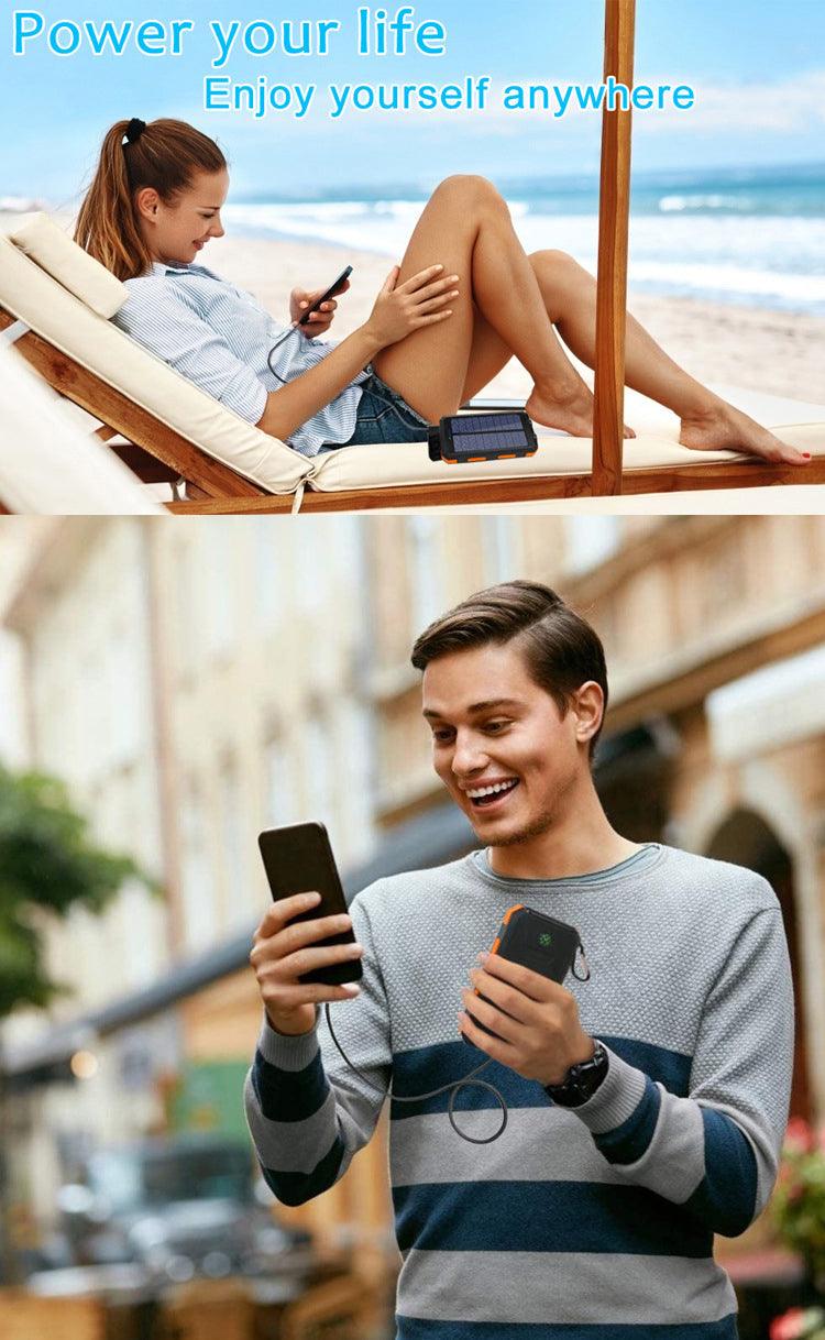 باور بانك بالطاقة الشمسية مقاوم للماء والغبار - Makfool