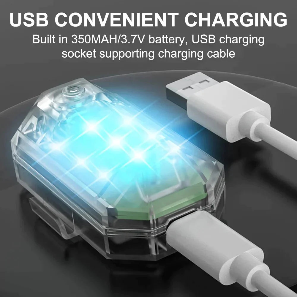 فلاشر السيارة 7 ألوان مع ريموت LED (عدد2) UAE - Makfool