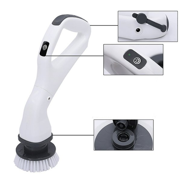 فرشاة التنظيف الكهربائية المميزة مع عدة رؤوس - Makfool