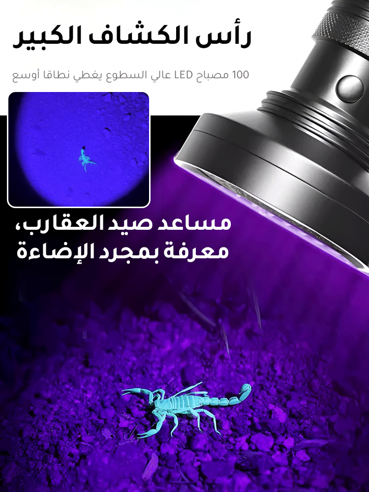 كشاف القبض على العقارب بضوء أرجواني - Makfool