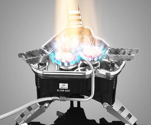 موقد غاز سبليت قابل للطي محمول مضاد للرياح - Makfool