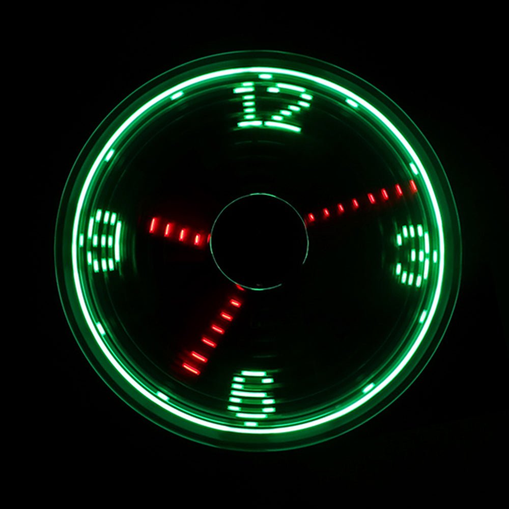 مروحة USB مضيئة مع ساعة توقيت مميزة - Makfool