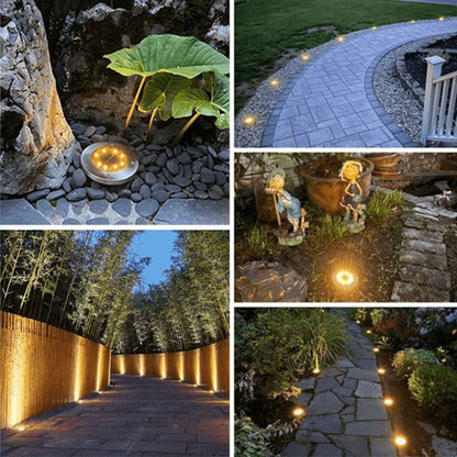مصابيح الحديقة الأرضية لالطاقة الشمسية ( 4 مصابيح ) - Makfool