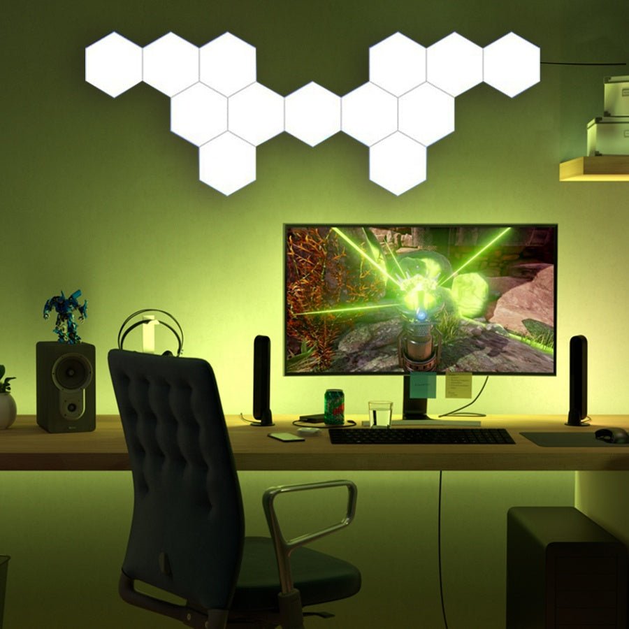 مصباح حائط سداسي بلوحات ليد ذكية(6 قطع) - Makfool