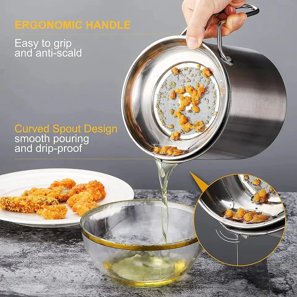 مصفاة الزيت السحريه المقاوم للصدأ - Makfool