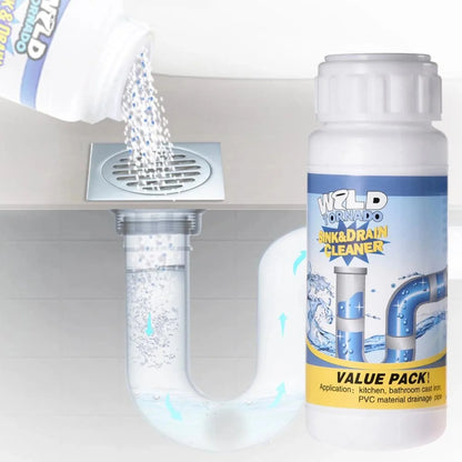 مسحوق تسليك البالوعات لتنظيف الصرف الصحي (عبوتين) - Makfool