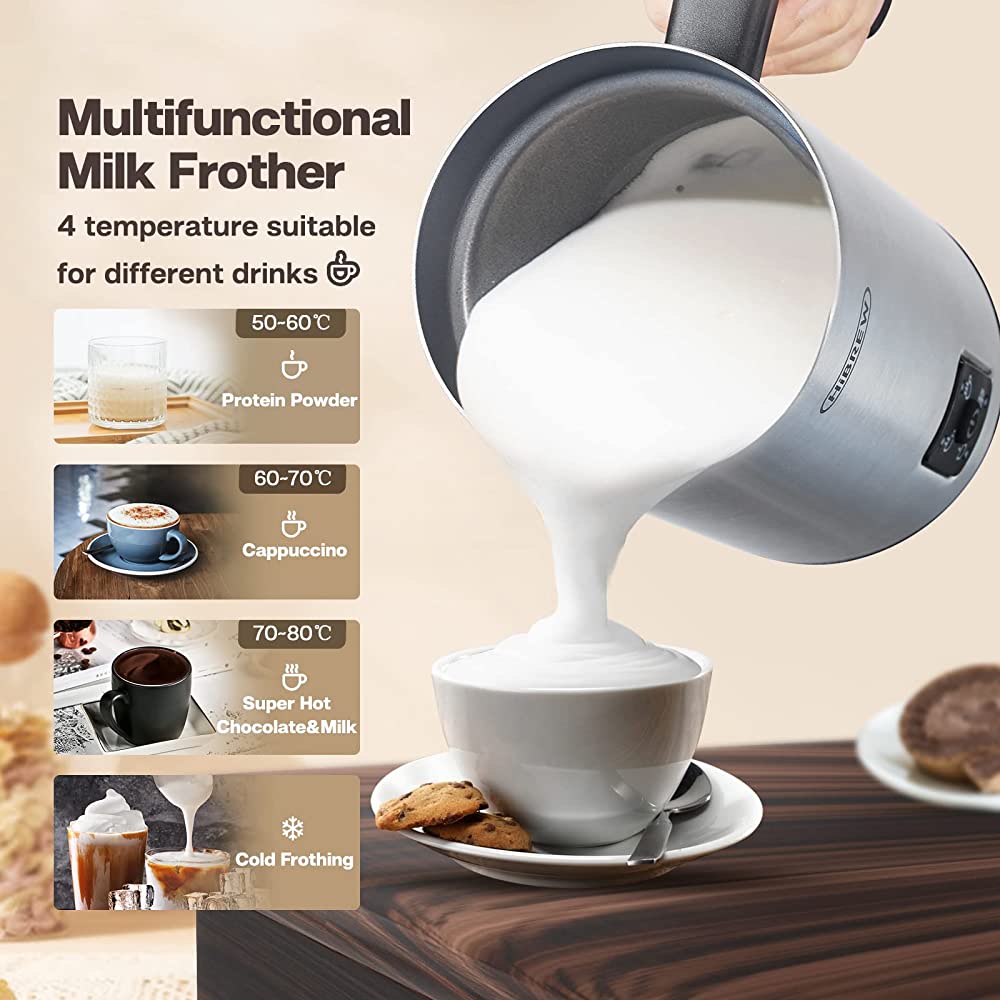 صانع رغوة الحليب الكهربائي 4 في 1 - Makfool