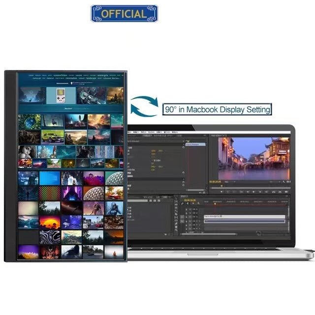 شاشة محمولة عالية الجودة 15.6 بوصة تشبك على جميع الاجهزة الذكية - Makfool